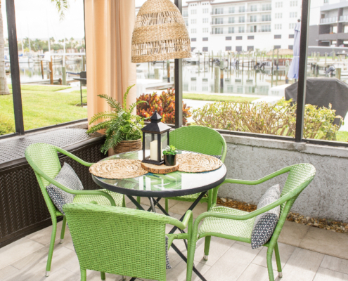 Patio dining area